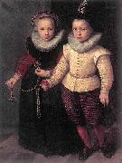 Cornelis Ketel Double Portrait of a Brother and Sister oil